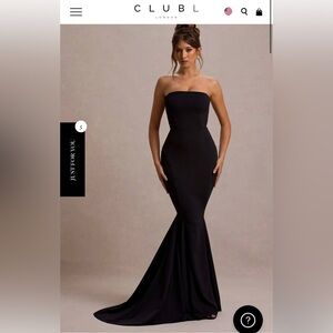 Club L London IMPRESS ME
BLACK STRAPLESS BANDEAU FISHTAIL MAXI DRESS 4 small